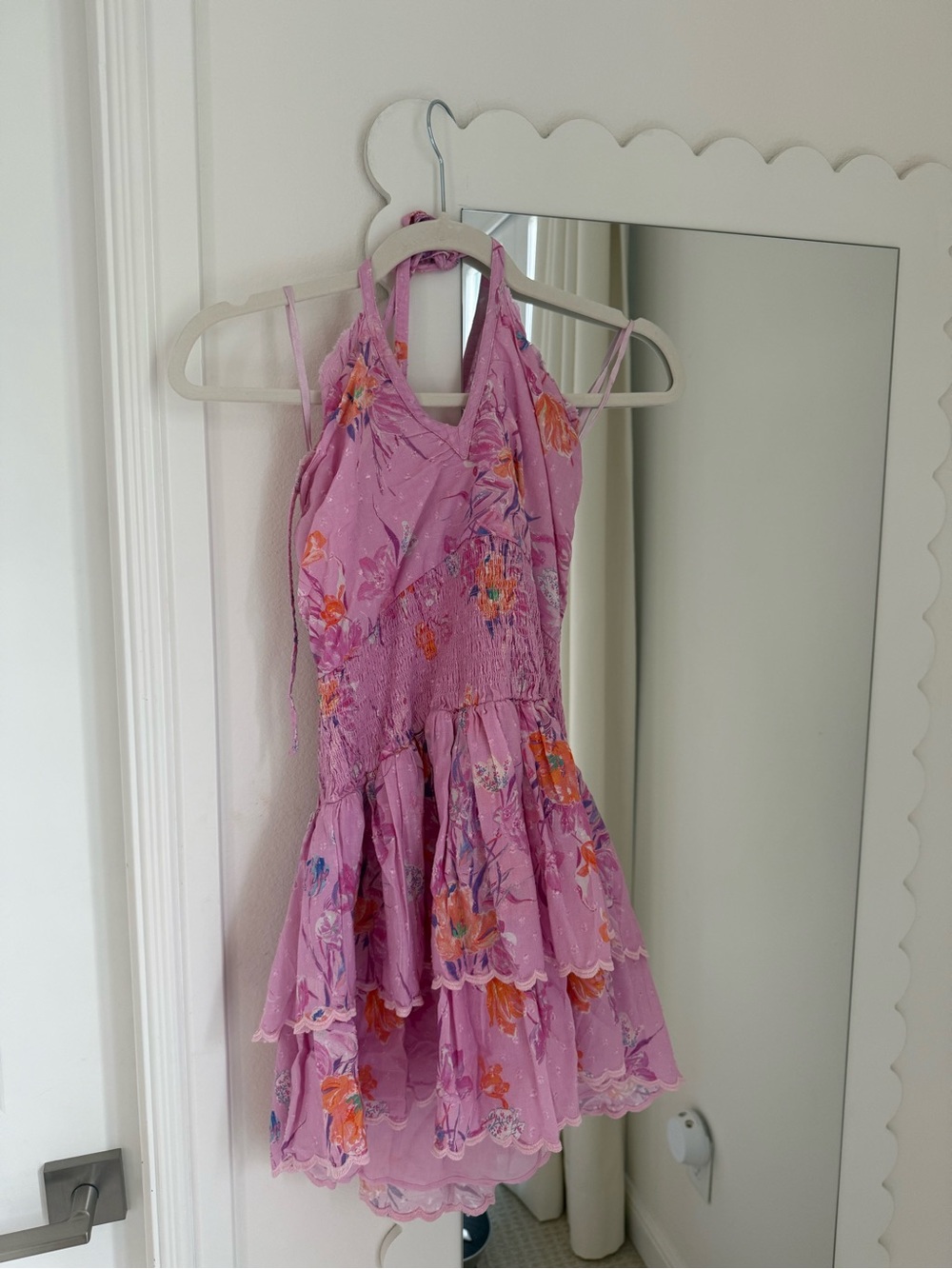 LoveShackFancy floral halter dress